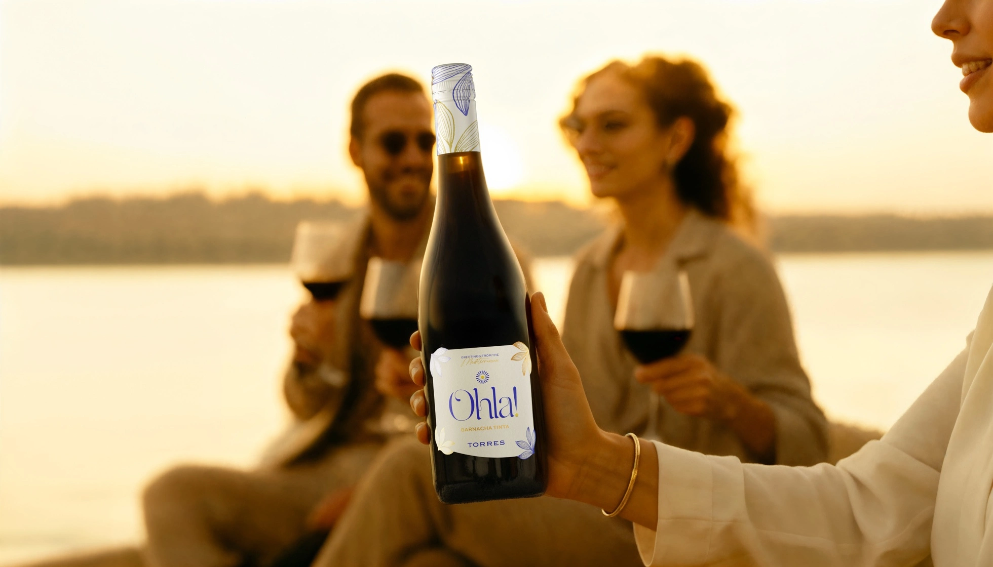 Vista del viñedo mediterráneo de Ohla Wines